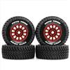 ULIIK 4 ruote in gomma RC 68 x 27 mm mozzo esagonale 12 mm RC pezzi di ricambio per 1/14 1/16 ARRMA Mojave LC Racing MJX 14211 HBX JJRC camion a corsa corta auto RC (rosso)