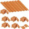 Povxlum 200 Pezzi di Tegole per Tetti, Set da Costruzione, Piastrelle nel Miniatura Rosse per La Decorazione del Giardino della del Paesaggio DIY