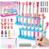 HappyKidsClub Laboratorio delle Penne, Fabbrica delle Penne 66+ Pezzi Regalo Bambina 4-12 Anni, Creativi Giochi Bambina 4-12 Anni Cancelleria Bambina Regali Personalizzati Lavoretti Creativi per Bambini Set