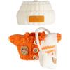 RPEIXYA Abbigliamento per bambola in peluche da 17 cm, 3 vestiti per bambole da 17 cm, accessori per bambole alla moda (senza bambola) (colore arancione)