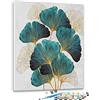 SULISO Dipingere con i Numeri per Adulti Fai-da-Te Dipinto su Tela Dipinto con i Numeri Kit con Pennelli e Pigmento Acrilico 40X50CM Senza Cornice-Ginkgo