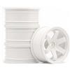 KEEDA Ruote in plastica diametro 52 mm per 1/10 RC On Road Touring Car Drift Auto (bianco)