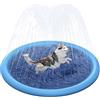 XiXiRan Tappetino Irrigatore per Cani, XiXiRan Splash Pad, Splash Sprinkler Pad per Cani, Tappetino ad Acqua Bambini, Giochi d Acqua Giardino Cani, Giocattolo Tappetino Spray da Giardino (blu*170cm)