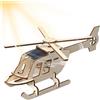 Weiongppy STEM - Kit di costruzione per aereo a energia solare, elicottero 3D, puzzle in legno, giocattolo educativo scientifico per bambini 8 9 10+, progetto di modellismo creativo, ispira la creatività
