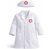 WIRZUL Kit Dottoressa Bambina Camicia Dottore Giocattoli Costume Party Unisex Laboratorio jeu de rôle Costume docteur déguisement ensembles de da Infermiera Costume Cosplay Giochi Unisex