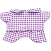 niannyyhouse Set pigiama a quadri multicolore per bambole di peluche, camicia e pantaloni, 10 cm, 15 cm, 20 cm, vestizione bambola (viola, 20 cm)