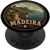 Madeira Tropical Nature Travel Art Progettazione paesaggistica paesaggistica delle vacanze di Madeira Portogallo PopSockets PopGrip Adesivo
