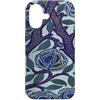 Vintage Revisited Press Custodia per iPhone 17 Motivo Art Deco floreale viola e blu