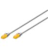 DIGITUS Cavo LAN Cat 6A - 1 m - Slim - Cavo di rete RJ45 - UTP non schermato - Compatibile con Cat6 - Grigio