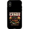 Holiday Mailbox Christmas Letter Postcar Custodia per iPhone X/XS Biglietti di Natale inviati con amore in stile retrò