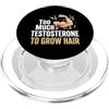 Gym Humor And Baldness Bodybuilder Troppo Testosterone Senza Capelli Palestra Allenamento PopSockets PopGrip per MagSafe