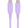 PREMIUMCORD Cavo di Collegamento in Silicone USB-C, Ricarica fino a 3A (20V/60W), Cavo Dati fino a 480 Mbit/s, Cavo Extra Morbido, Connettori Robusti, Lunghezza 1,5m