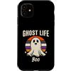 Cute Spooky Ghost Halloween Aesthetic Custodia per iPhone 11 Fantasma Vita Retro Carino Halloween Fantasma