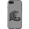 alligator graphic tee Custodia per iPhone SE (2020) / 7/8 Fauna selvatica xilografica vintage Open Jaw Gator