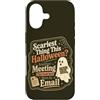 The Coffee & Ghost Club Custodia per iPhone 17 Halloween Ufficio Riunione Email Collaboratore Lavoro