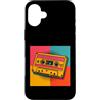 cassette pop art retro mixtape mythic ar Custodia per iPhone 16 Plus Nastro retrò Pop Art Cassette