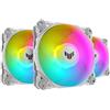 ASUS TUF Gaming TF120 ARGB Ventola Per Case, 120mm, Avanzato Cuscinetto Fluidodinamico (FDB), Illuminazione ARGB Aura Sync, Controller multifunzione Incluso, Durata 250.000 Ore, 3 Pezzi, Bianco