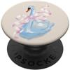 Coquette Aesthetic Swan Patterns Cigno azzurro a matita romantica, grazioso cigno con fiocco rosa PopSockets PopGrip Adesivo