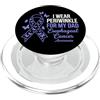 I Wear Periwinkle for My Dad Indosso pervinca per la consapevolezza del cancro esofageo di mio padre PopSockets PopGrip per MagSafe