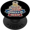 Patriotic Birthdays Anniversary Vintage America gira 250 Turn 50 Funny 1776 2026 4th of usa luglio PopSockets PopGrip Adesivo