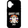 Cute Spooky Ghost Halloween Aesthetic Custodia per iPhone 16 Fantasma Vita Retro Carino Halloween Fantasma