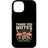 Retro Gratitude Vintage Aesthetic Custodia per iPhone 14 Note di ringraziamento scritte con amore Retro Sunset