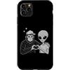 Big Foot Aliens Sasquatch Graphic Tees M Custodia per iPhone 11 Pro Max Cartello con scritta «Bigfoot & Alien Sasquatch Love» Bigfoot Alien Heart