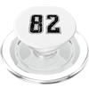 Jersey Number 82 Distressed Sports Gifts Numero 82 Tshirt invecchiato Grunge Vintage Jersey Team Fan PopSockets PopGrip per MagSafe