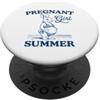 Summer Pregnancy Announcement Funny New Incinta Ragazza Estate Coniglio Coniglio Mamma Bambino Annuncio PopSockets PopGrip Adesivo