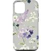 Graziosi disegni floreali Custodia per iPhone 12/12 Pro Motivo floreale acquerello con fiori blu navy e lilla