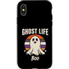 Cute Spooky Ghost Halloween Aesthetic Custodia per iPhone X/XS Fantasma Vita Retro Carino Halloween Fantasma