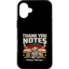 Retro Gratitude Vintage Aesthetic Custodia per iPhone 16 Plus Note di ringraziamento scritte con amore Retro Sunset