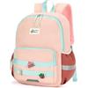 PROTAURI Zainetto Asilo Bambina 3-7 Anni 11.6L Fischietto, Rosa | cinturino pettorale riflettente impermeabile leggero traspirante ergonomico DIN A4 fischietto Fischietto