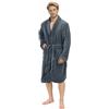 NY Threads Vestaglia di lusso da uomo Accappatoio in pile super morbido | Accogliente vestaglia con collo a scialle, vestaglia da notte, vestaglia da uomo