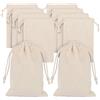 Aucuu 10 piccoli sacchetti in cotone con coulisse, 20 x 15 cm, set mini sacchetti per soldi e regali per feste di compleanno, vacanze, matrimoni, Natale