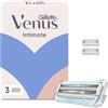 Gillette Venus per i Peli e la Pelle della Zona Intima, 3 Lamette di Ricambio per Rasoio da Donna, Aiuta a Proteggere la Pelle della Zona Intima dalle Irritazioni della Rasatura
