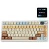 EPOMAKER X Aula F75 MAX Tastiera Meccanica Senza Fili con Schermo TFT e Manopola, Tastiera a Gasket con Layout 75% US, Tastiera da Gioco Hot-Swap per PC/Mac/Linux (Caramel, Reaper Switch)