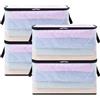 Lifewit 4 Pezzi Scatole per Armadio Trasparente 60L, Organizzatore Armadio Pieghevole con Manici, Scatole per Vestiti en PP, Scatoloni Trasloco, Organizer Armadio per Vestiti, Coperte, Piumoni