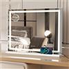 YU YUSING Specchio Trucco con Luci, 80X56cm Specchio Led Trucco USB, 3 Temperature di Colore, Specchio da Tavolo Ingrandimento10X, Specchio Cosmetico da Parete