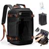 SZLX Zaino Ryanair 40x30x20 Sottovuoto con pompa Zaino da Viaggio Bagaglio a Mano Wizzair Donna Borse da Cabina Uomo Impermeabile,Nero marrone,Ryanair/Wizz 40x30x20cm-Zaino Sottovuoto Con Pompa