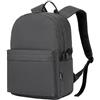 KONO Zaino Scuola, Zaino Uomo Donna Porta PC 15.4 Pollici, Zaino Università Lavoro, Zaino Casual Leggero per Viaggio e Tempo Libero (Grigio Scuro)