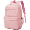 KONO Zaino Donna Porta PC 15,6 Pollici Leggero Impermeabile, Zaino Scuola e Università, Casual da Viaggio e Lavoro - Rosa