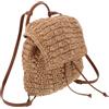 TEMPNAP Zaino Paglia Piccolo da Donna con Tracolle Doppie, Borsa da Viaggio Estiva in Paglia Intrecciata, per Vacanze e Uso Quotidiano con Interno Spazioso