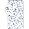 Jerry Fabrics Disney Stitch - Lenzuolo con angoli elasticizzati Rainbow, 90 x 200 cm, 100% cotone, colore: bianco