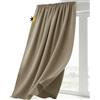 BEAUTEX Tenda oscurante con nastro arricciato ad U, opaca, oscurante, dimensioni e colore a scelta, larghezza 140 cm altezza: 145 cm, marrone chiaro