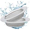 Souruud 2 Pezzi Filtro per Lavello in Acciaio Inossidabile, Raccogli Capelli Doccia, Protezione Scarico per Cucina, Doccia e Vasca da Bagno, Sink Strainer da 11,5 cm Anti-Intasamento