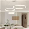 Generic Lampadario a Sospensione dimmerabile Mid Century LED, lampadario Nero di Lusso Moderno per Soggiorno, lampadario a Sospensione da soffitto dimmerabile con Montaggio a Filo e Telecomando per
