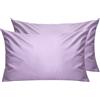 Lirex Federe Confezione da 2, 300 Fili 100% Cotone Traspiranti e Morbide Copricalcino, 30 x 50 cm, Viola