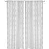 emmevi Tende Finestre Porte Interno Elegante Chic Tessuto Strass Brillantini Coppia 2 pz 60x150 Cm Grigio