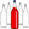 KADAX Set di 40 Bottiglie in Vetro 700ml con Tappo a Vite Blu - Bottiglie vuote da riempire per succhi, sciroppo, Olio e liquore, conservazione Alimentare